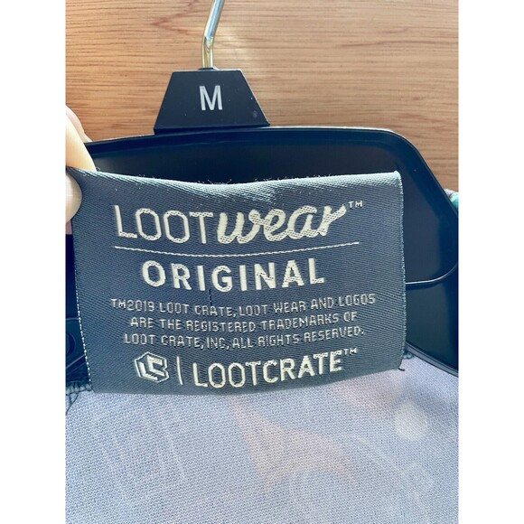 Marvel Shirt Mens M Gray Loot Crate Guardians Of The Galaxy Hawaiian Tiki Button - Picture 6 of 8